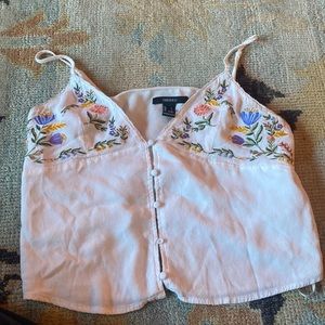 flower tank top white